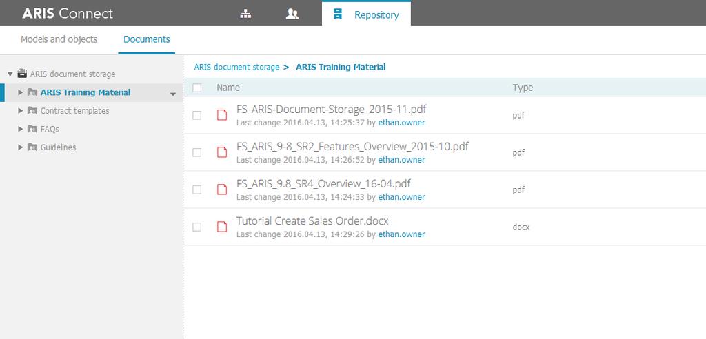 ARIS DOCUMENT STORAGE SOCIAL COLLABORATION ARIS Document Storage keeps users informed by offering direct access to images and documents and makes them retrievable by tagging and assigning.