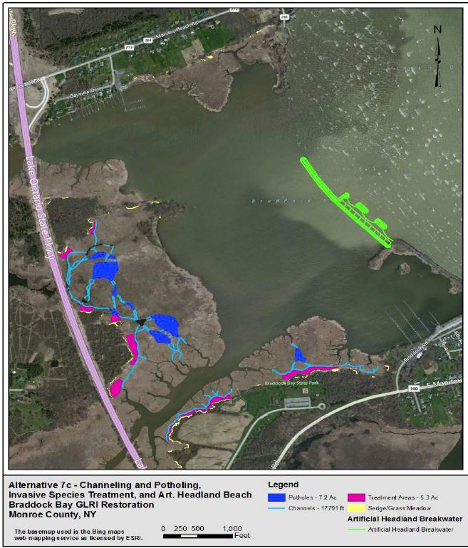 Examples of our data in action: Braddock Bay Restore barrier to reduce erosion Restore 185 acres of marsh Create channels and potholes for black tern nesting and northern pike