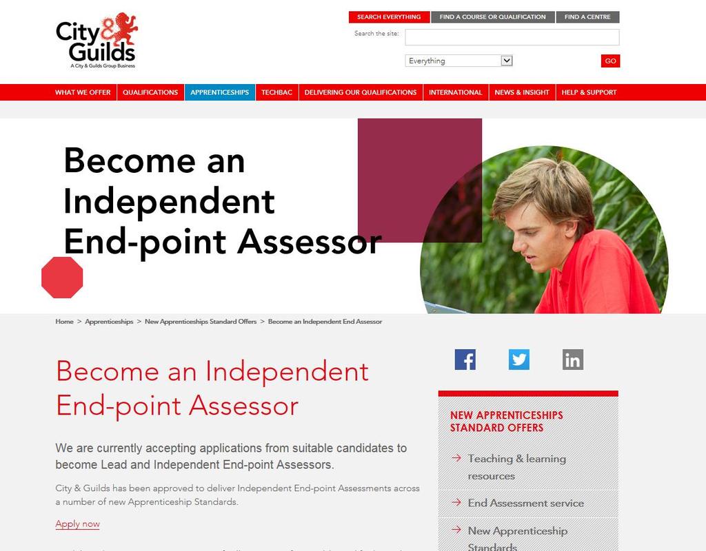 Being part of the decisions We welcome applications for Independent Assessors to join our team for assessing and grading end-point assessment for Digital Technology Minimum requirements Ideally hold
