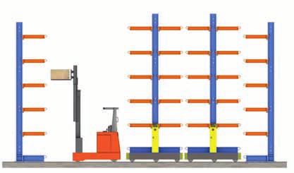 Cantilever on Mobile Bases In order to increase the capacity of the space available, the Cantilever