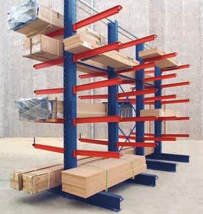 Cantilever Racking Construction Systems Mecalux has developed a basic range of three Cantilever raking systems to cover all market needs: light, medium and heavy duty.