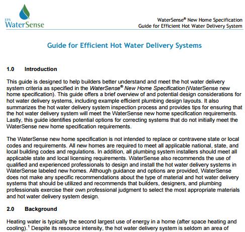 Design Driven Systems Examples include: Hot water distribution systems Commercial food disposals Vehicle wash systems Xeriscaping Micro(drip) irrigation Prioritize based on: