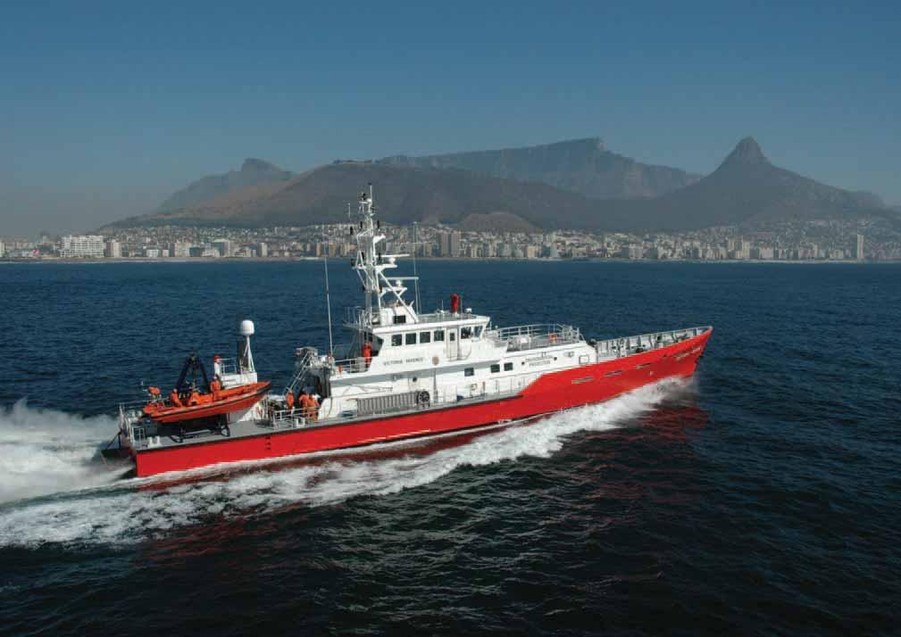 We manage a government owned fleet of fisheries research and patrol vessels in South Africa.