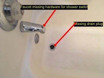 backsplash, shower surround, floor tub/shower junction and around windows
