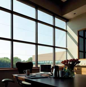 SageGlass tints to prevent exterior light pollution DAY TO DAY cloudy days: SageGlass clears to allow maximum natural light sunny days: SageGlass tints to provide adequate cooling and glare control