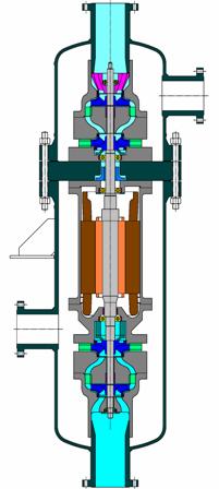 Next Generation Technology COMPACT LNG-MR EXPANDER Upper 2-Phase 2-Stage LNG Expander LNG Inlet Vessel Seal Arrangement