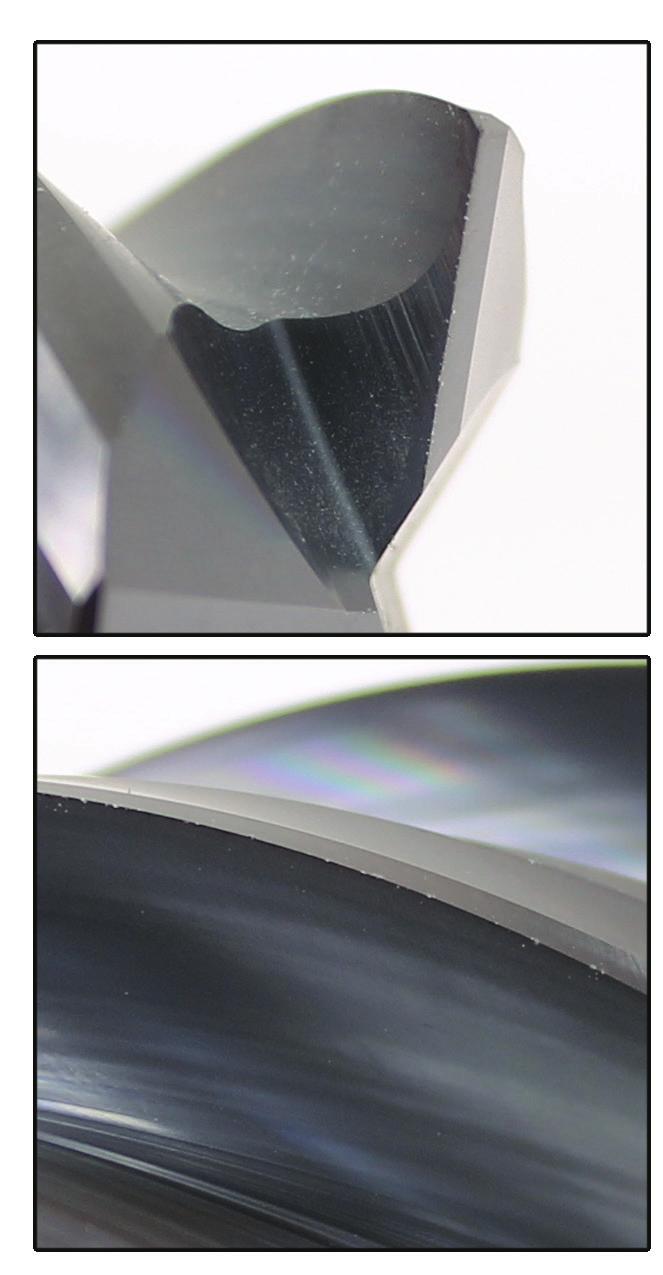 Before After A1 A2 B1 Top Left (A1): Face of a coated endmill, prior to EdgeCut. Bottom Left (B1): Cutting edge of a coated endmill, prior to EdgeCut.