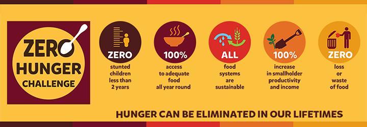 Turn the vision of an end to hunger into a reality 2012 Rio+20 A vision An