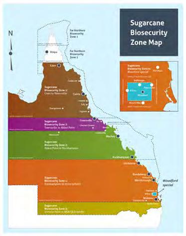 Queensland Sugar Cane Biosecurity Zones It is vital to the sugarcane industry to stop the spread of unwanted pests and diseases.