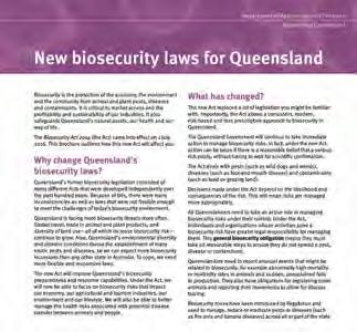 Under the new Act, everyone needs to take an active role in managing biosecurity risks under their control.