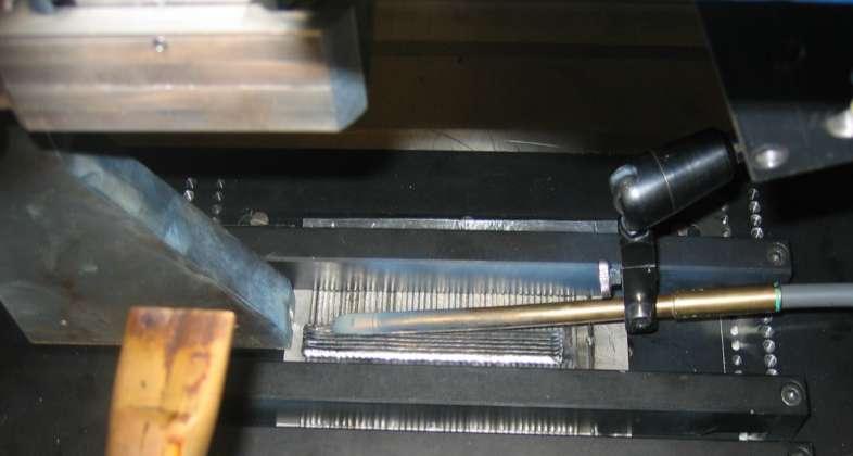 Process close-up Welding direction Laser