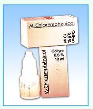 Chloramphenicol Also binds to ribosomes and stops translation of proteins Used to treat
