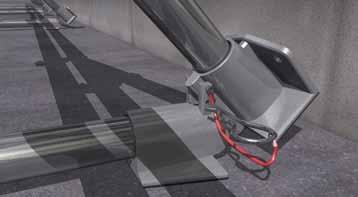 Designed for use on slopes up to 10 degrees, this folding system is suitable for use on asphalt, concrete, mineral felt or PVC sheet covered roofs and complies with the requirements of EN 13374.