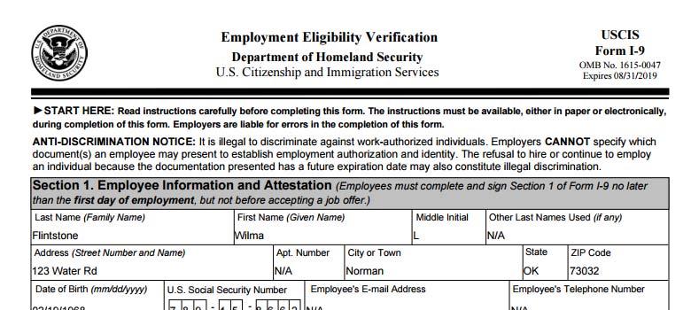 Option 1: Print using the link Print I 9 Form after the I 9 has been finalized. Employment Authorized The form to be printed will load in a PDF in a separate window.