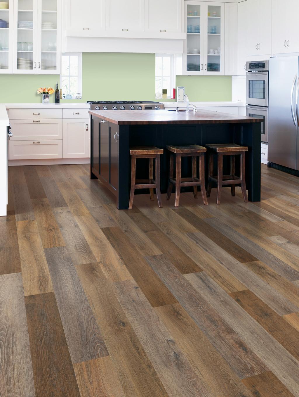 LUXURY VINYL TILE Introducing a revolutionary new class of hard surface flooring, Mohawk s Variance sets the new standard for greatness by combining the strength and rich visual of hardwood, with the