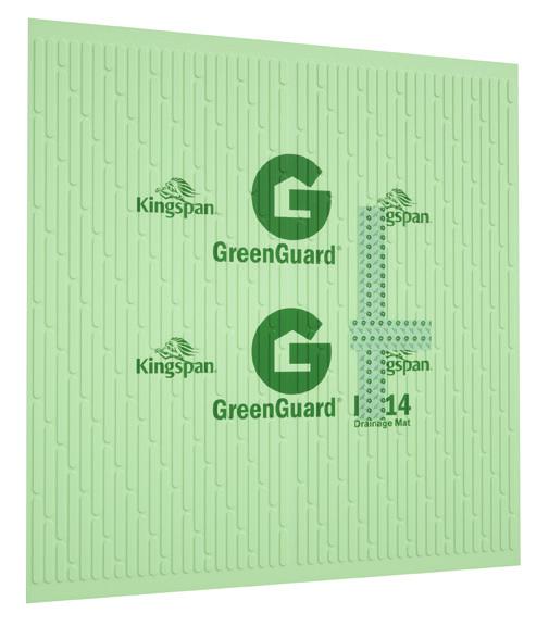 Repairing Damaged Drainage Mat Small Tears and Holes Use tape, e.g. Kingspan GreenGuard Custom Seam Tape, or flashing, e.g. Kingspan GreenGuard Flashing, to cover small tears or holes as shown in Figure 9.