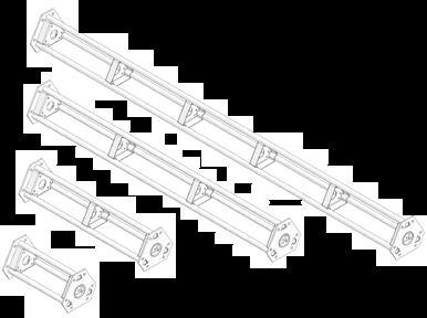 Triplex modules overview Triplex braces are delivered in modules which are assembled to the required length on site.