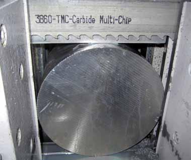 3860 Multi-Chip Unset Carbide Tipped 3860 Multi-Chip Unset Carbide Tipped bandsaw blade developed specifically for cutting Titanium Alloys Performs extremely well cutting Titanium solids and blocks,
