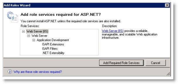 if the services are not already installed: IIS 7.