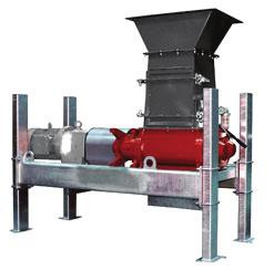 Traditional twin shaft grinder cutters are stacked up along the shaft using smaller individual blades and components.