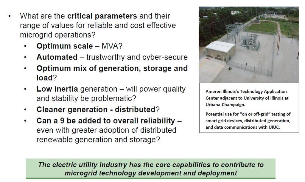 MICROGRIDS KEY TECHNICAL QUESTIONS