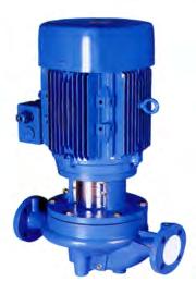 WATERFLO IL BS EN733/DIN 24255 standard Vertical, single-stage, single-suction, volute casing, in-line centrifugal pump Pump performance adjustment through impeller trimming Designed with deflation