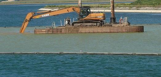 Dredging Activities Set up Dredge area will be wrapped with double