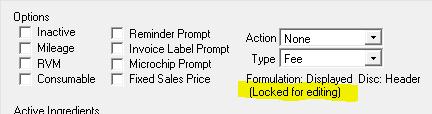 When a formulation that is locked is added or edited on the client invoice, batch invoice and client estimate windows the Edit Formulation button will be disabled for users that do not have access to