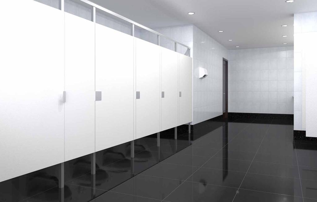 privacy by DESIGN Eclipse Partitions Color: White, Texture: Orange Peel Configuration: Floor Mounted
