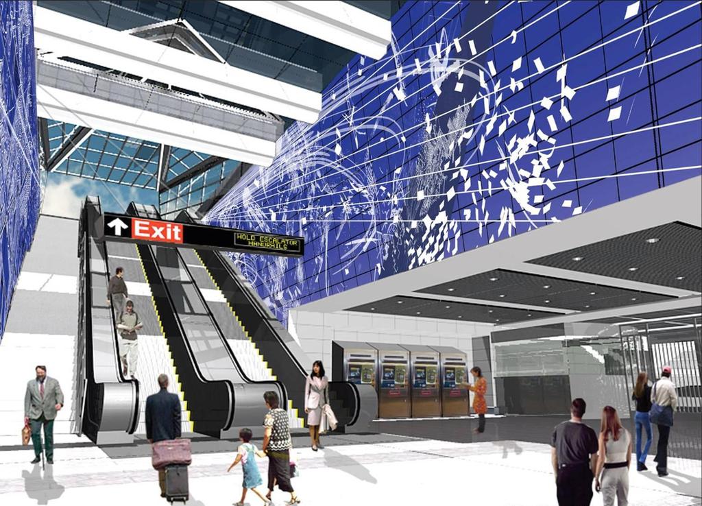 Rendering of 96 th Street Station proposed art