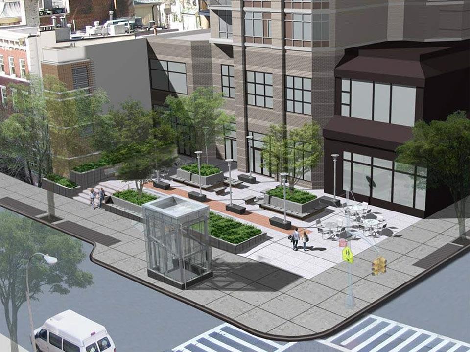 Proposed Rendering of 63 rd Street Plaza (design not