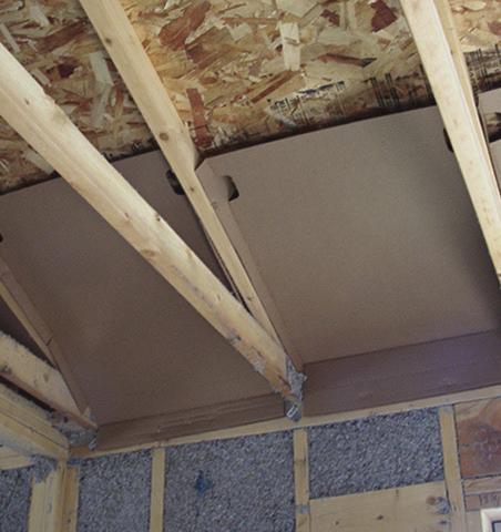 1. For vented attics, install wind baffles on top of