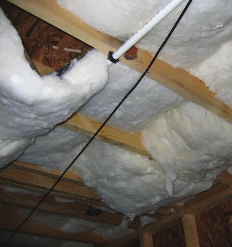 4. Cut and split insulation