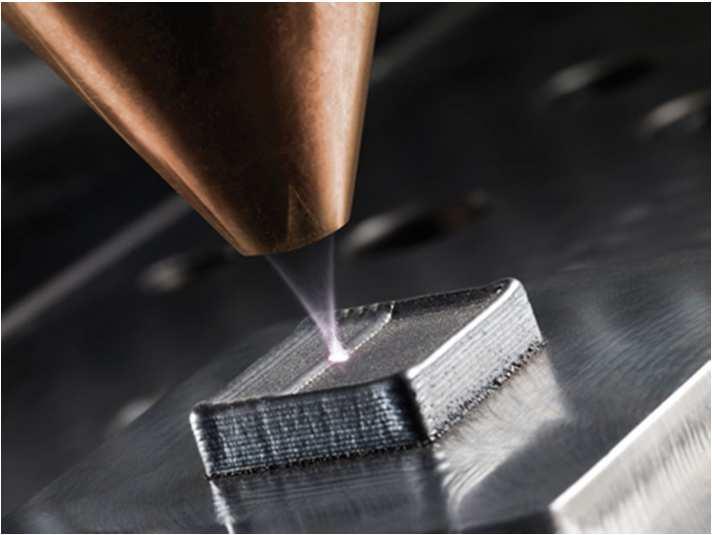 3D printing of metals (1) A metallic powder is simulaneously deposited and
