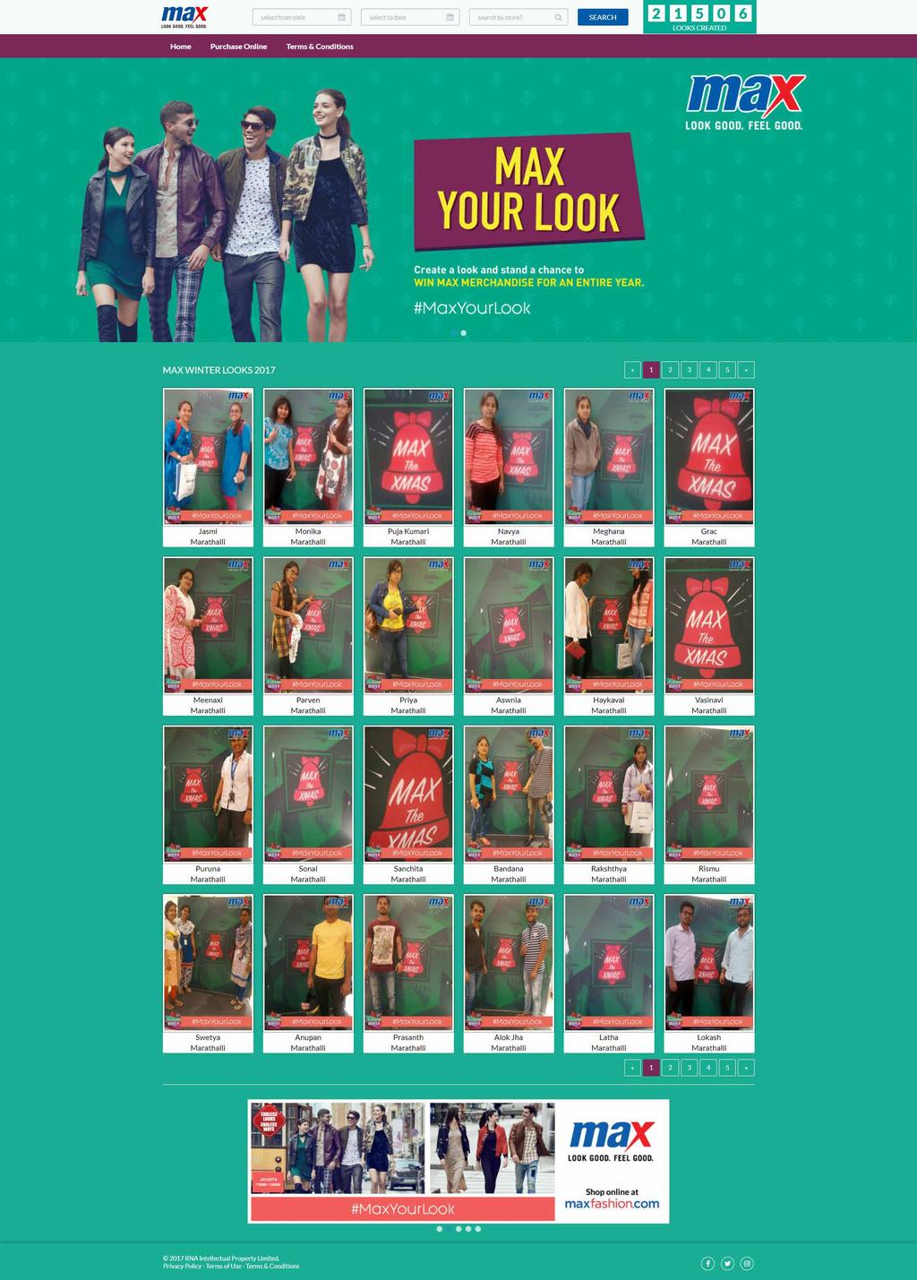 OUR FOR WEB MaxYourLook MaxYourLook marketing campaign conducted by maxfashions at their 180 stores around Pan India.