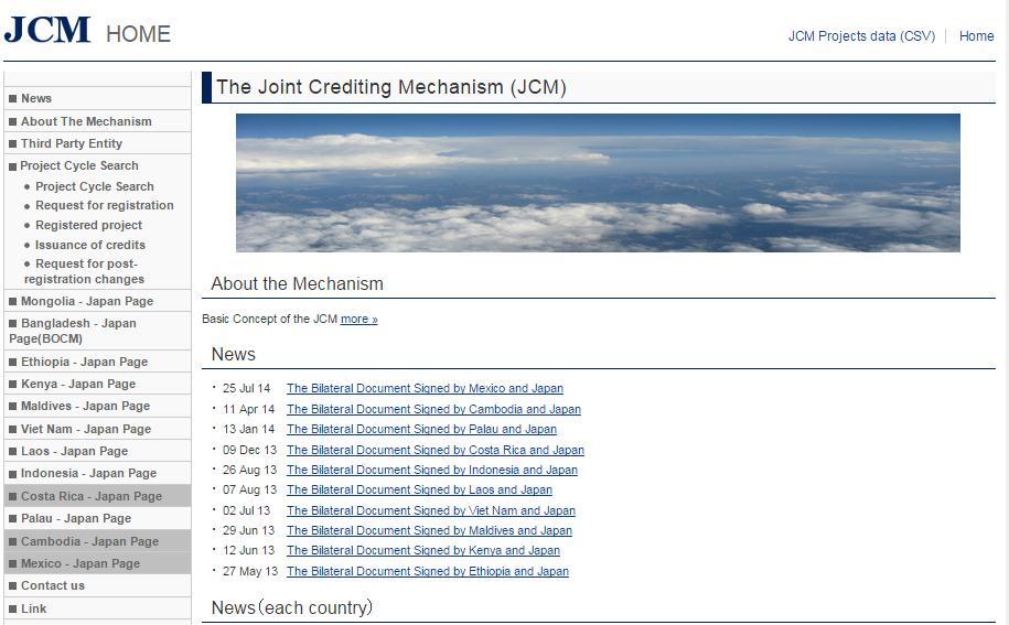 Website for JCM information The JCM
