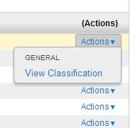 To search through current classifications, click on Filter these results and a box will pop-up to enter criteria.