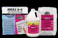 1 WALLS AND FLOORS WATERPROOFING AND CRACK ISOLATION 3 Use ARDEX 8+9 Rapid Waterproofing and Crack Isolation Compound (3 coats) or ARDEX SK 175 Waterproofing Membrane and Vapor Retarder (1 layer) to