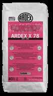 GROUTING WALLS AND FLOORS 1. ARDEX FL Rapid Set, Flexible, Sanded Grout 2.