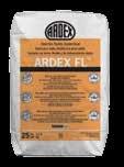 6 5 ARDEX FL Rapid Set, Flexible, Sanded Grout For grout joints on floors or walls 1/16 to 1/2 (1.