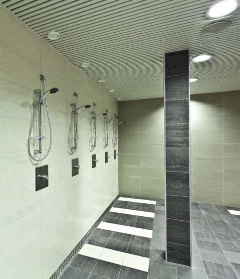 Locker Rooms, Gang Showers and Pool Surrounds ARDEX delivers complete systems for locker rooms, showers and pool surround areas.