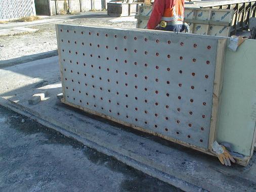 the thickness of it. Using conventional vibrated concrete, the plank needed to be cast lying horizontally.