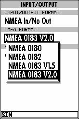 9 SETUP MENUS NMEA & DGPS Setup If you are using an NMEA interface format, the NMEA format must be specified in the NMEA format field that will automatically appear when an NMEA option is selected.