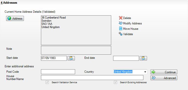 Editing Address Details 1. Selected Focus Person Staff. 2. Search for and highlight the required person then click the Open button to display the Employee Details page. 3.