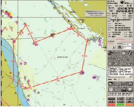 ROUTE MONITORING During the voyage along a chosen route, several kinds of information, alarms and warnings are available, such as: Estimate of the time to the next waypoint and to the