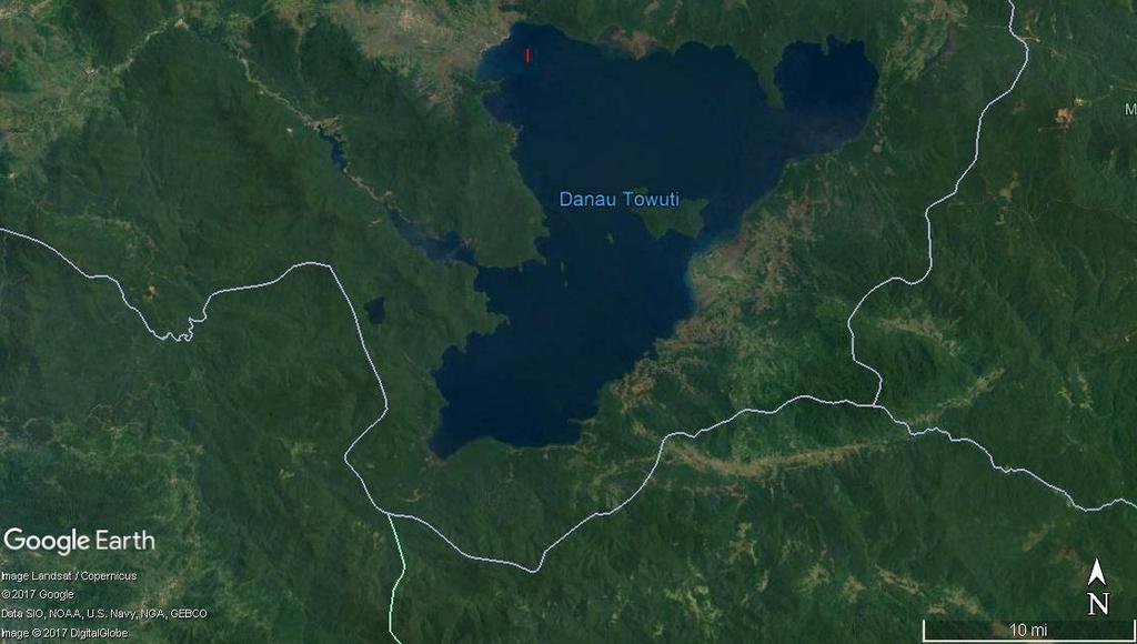 Site 4: Danau Towuti ~ 1% of lake area for