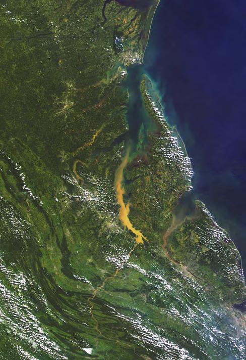 2 Flux of Nitrogen, Phosphorus, and Suspended Sediment from the Susquehanna River Basin to the Chesapeake Bay, 2011 satellite image from September 13, 2011 (4 days after the peak streamflow at