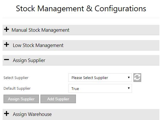 Product-Supplier Relationship To assign a supplier to the product, select a supplier from the Select Supplier dropdown list and click on Assign Supplier button.