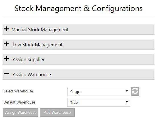 Product-Warehouse Relationship To assign a warehouse to the product, select a warehouse from the Select Warehouse dropdown list and click on Assign Warehouse button.