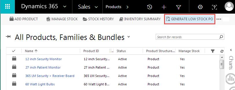 Creating PO for Low Stock Products Purchase orders for low stock products will only include products in which Low Stock Management is enabled.